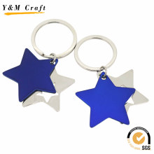 Zinc Alloy Metal Star Keyring for Promotional Gift